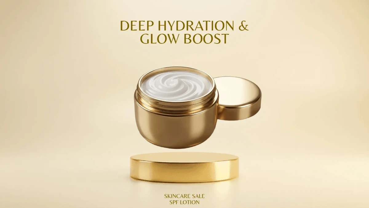 Free Beautiful Glitter Cream Background Template to Edit Online