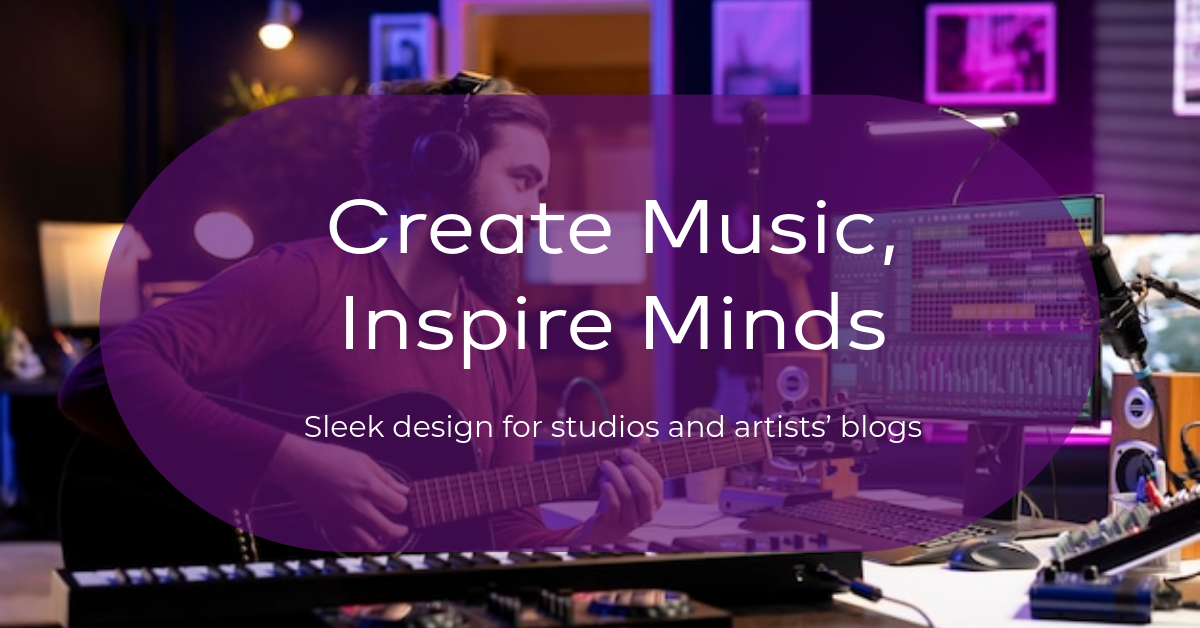 Free Music Studio Blog Banner Template to Edit Online