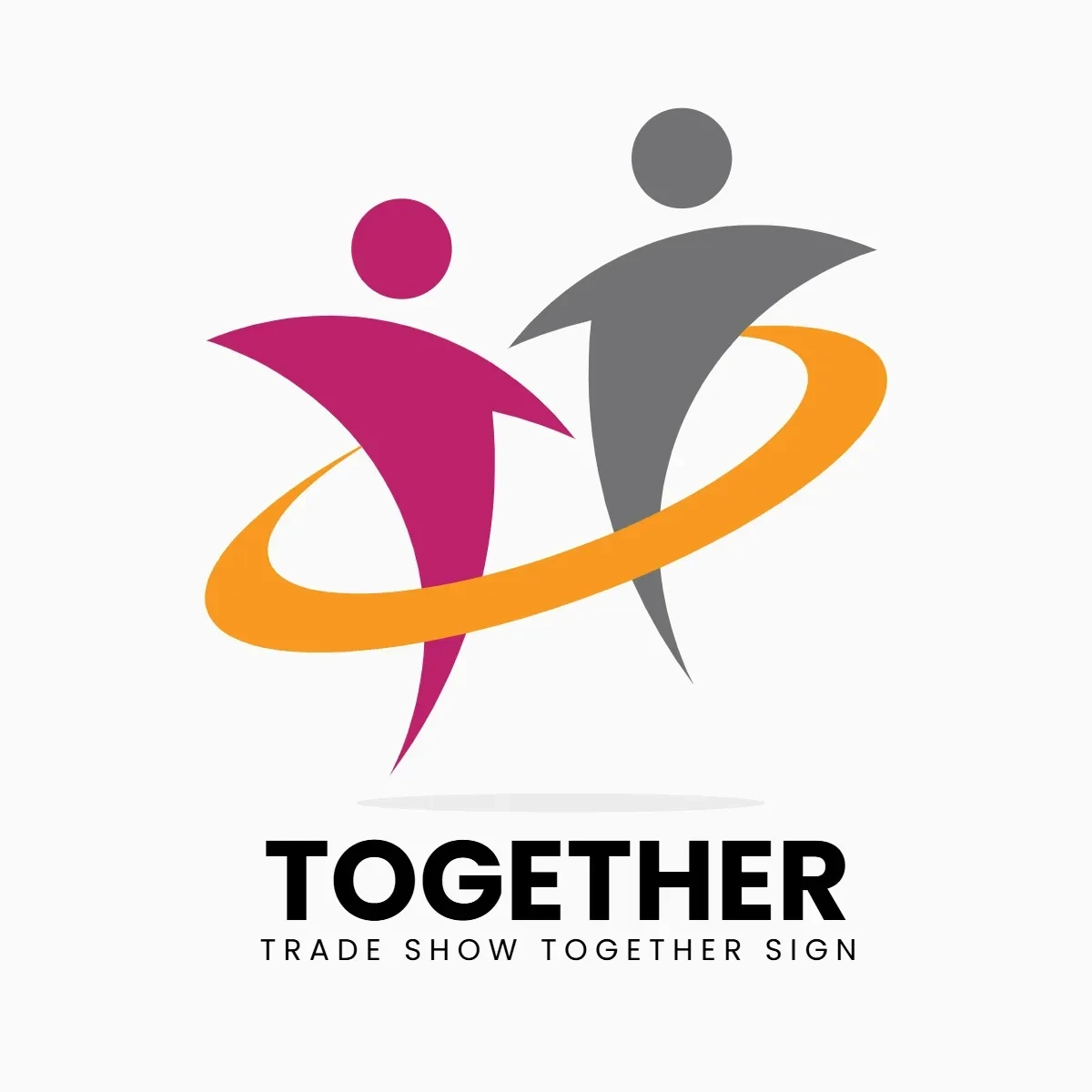 Free Trade Show Together Sign Clip Art Template to Edit Online