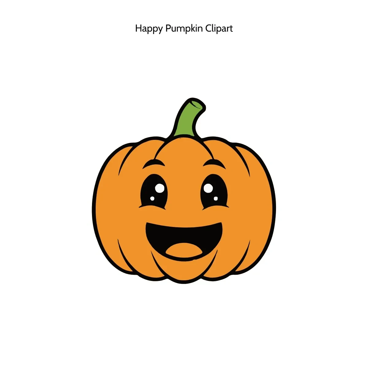Free Happy Pumpkin Vector Clipart (PNG, SVG) to Edit Online