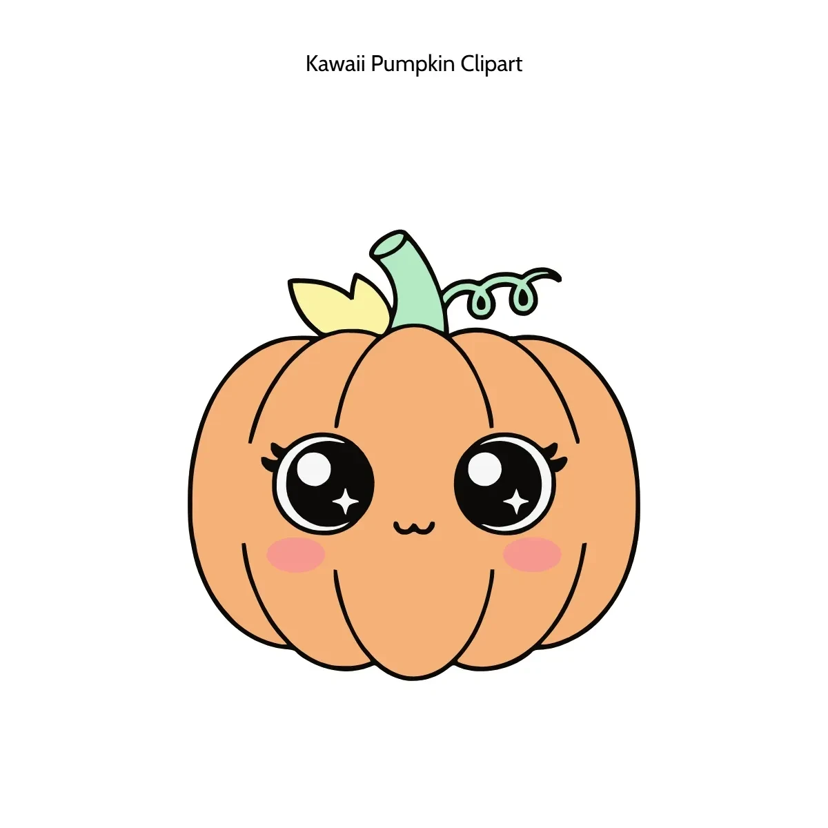 Free Kawaii Pumpkin Vector Clipart (PNG, SVG) to Edit Online