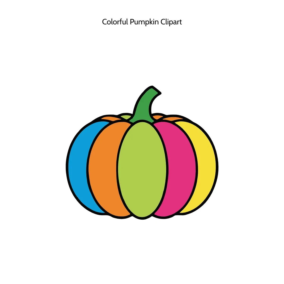 Free Colorful Pumpkin Vector Clipart (PNG, SVG) to Edit Online
