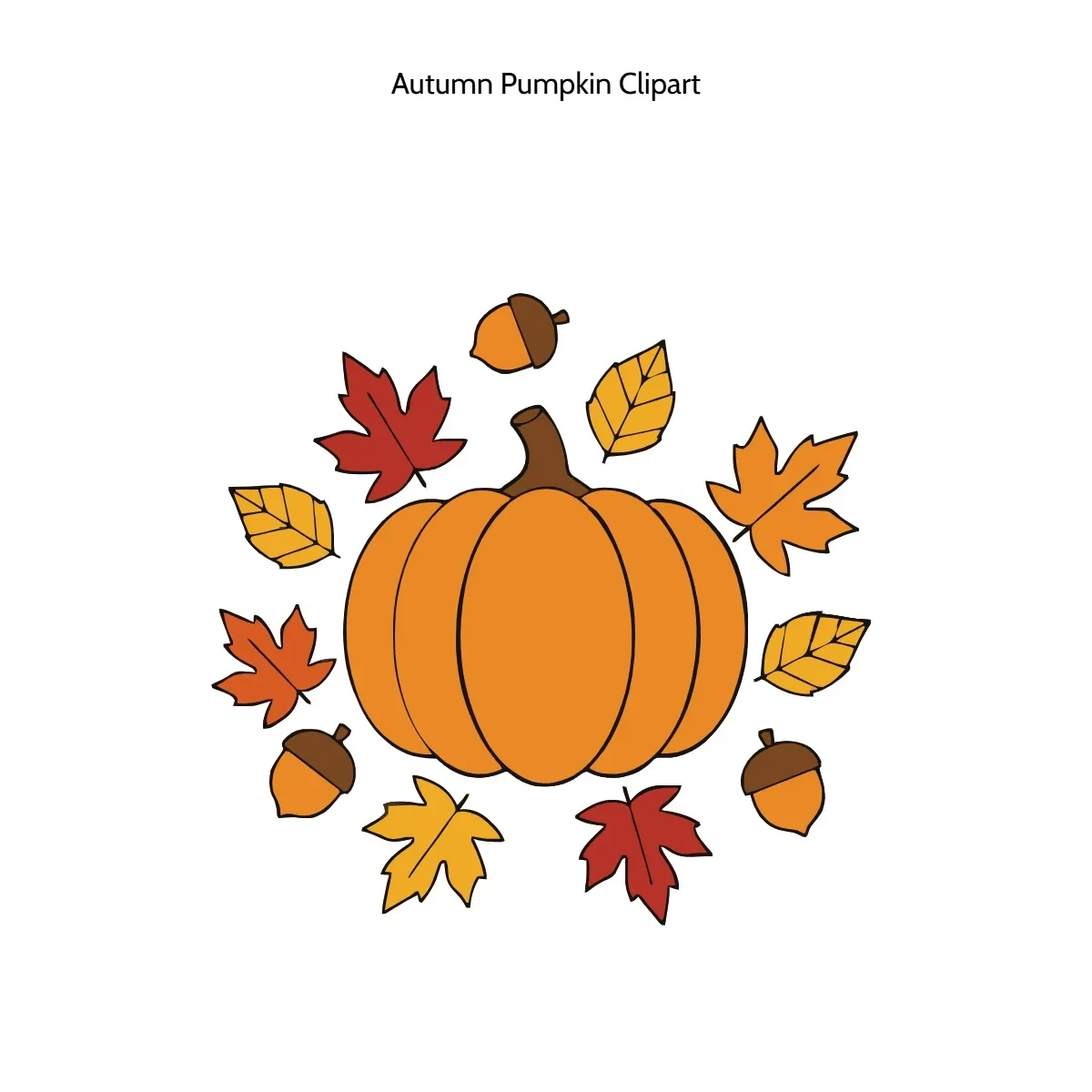 Free Autumn Pumpkin Vector Clipart (PNG, SVG) to Edit Online