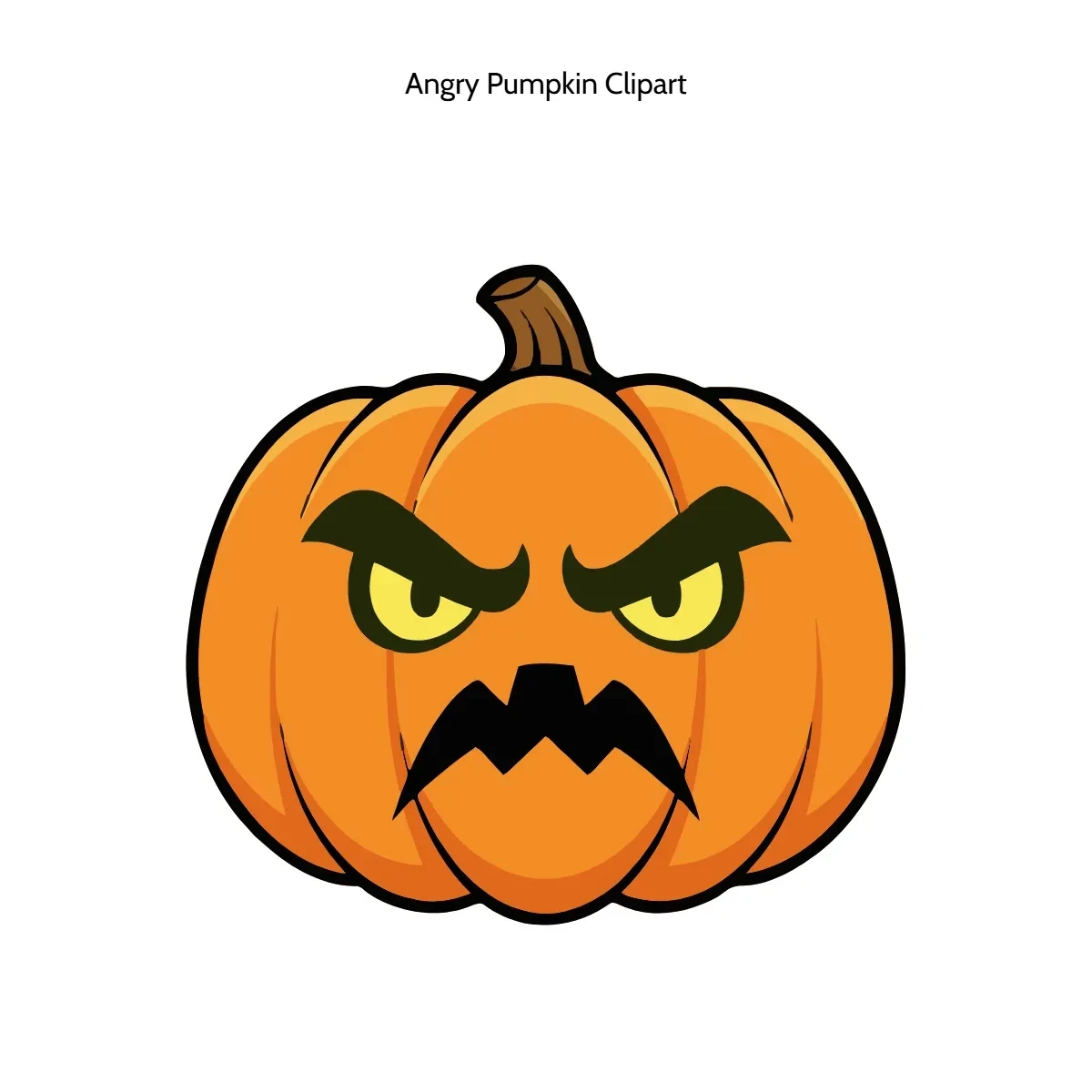 Free Angry Pumpkin Vector Clipart (PNG, SVG) to Edit Online