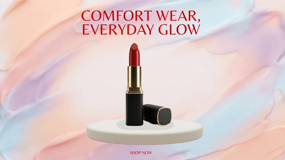 Free Beautiful Smear Lipstick Background Template to Edit Online