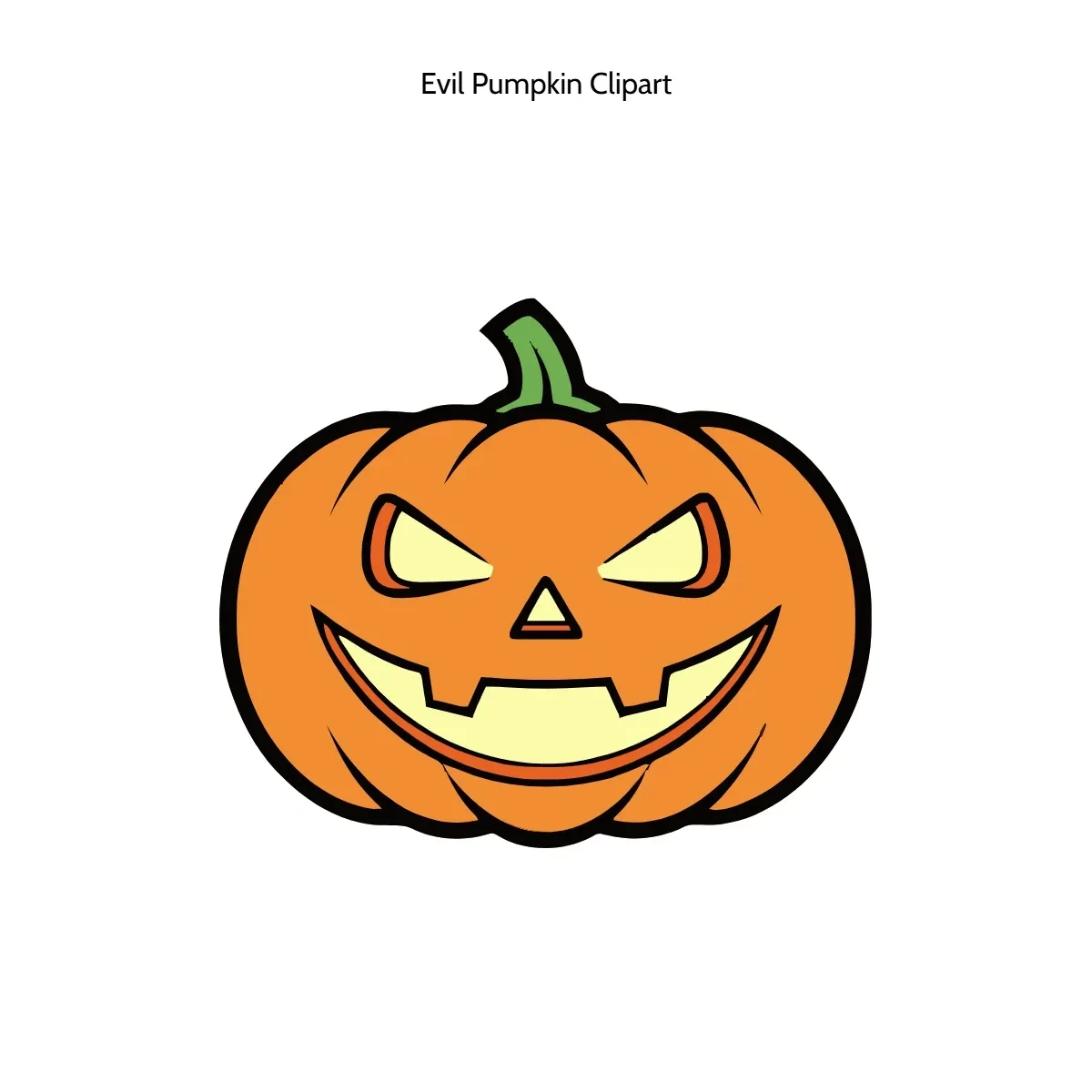Free Evil Pumpkin Clipart Template to Edit Online