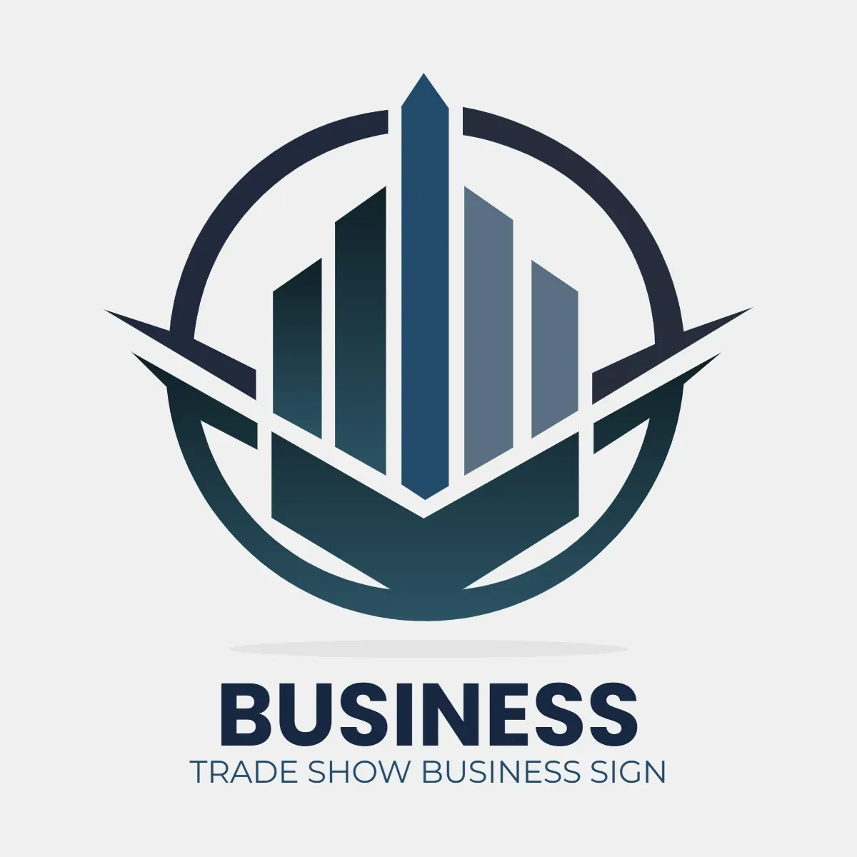 Free Trade Show Business Sign Clip Art Template to Edit Online