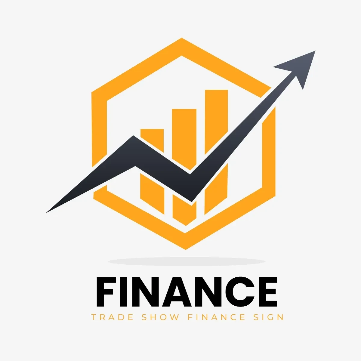 Free Trade Show Finance Sign Clip Art Template to Edit Online