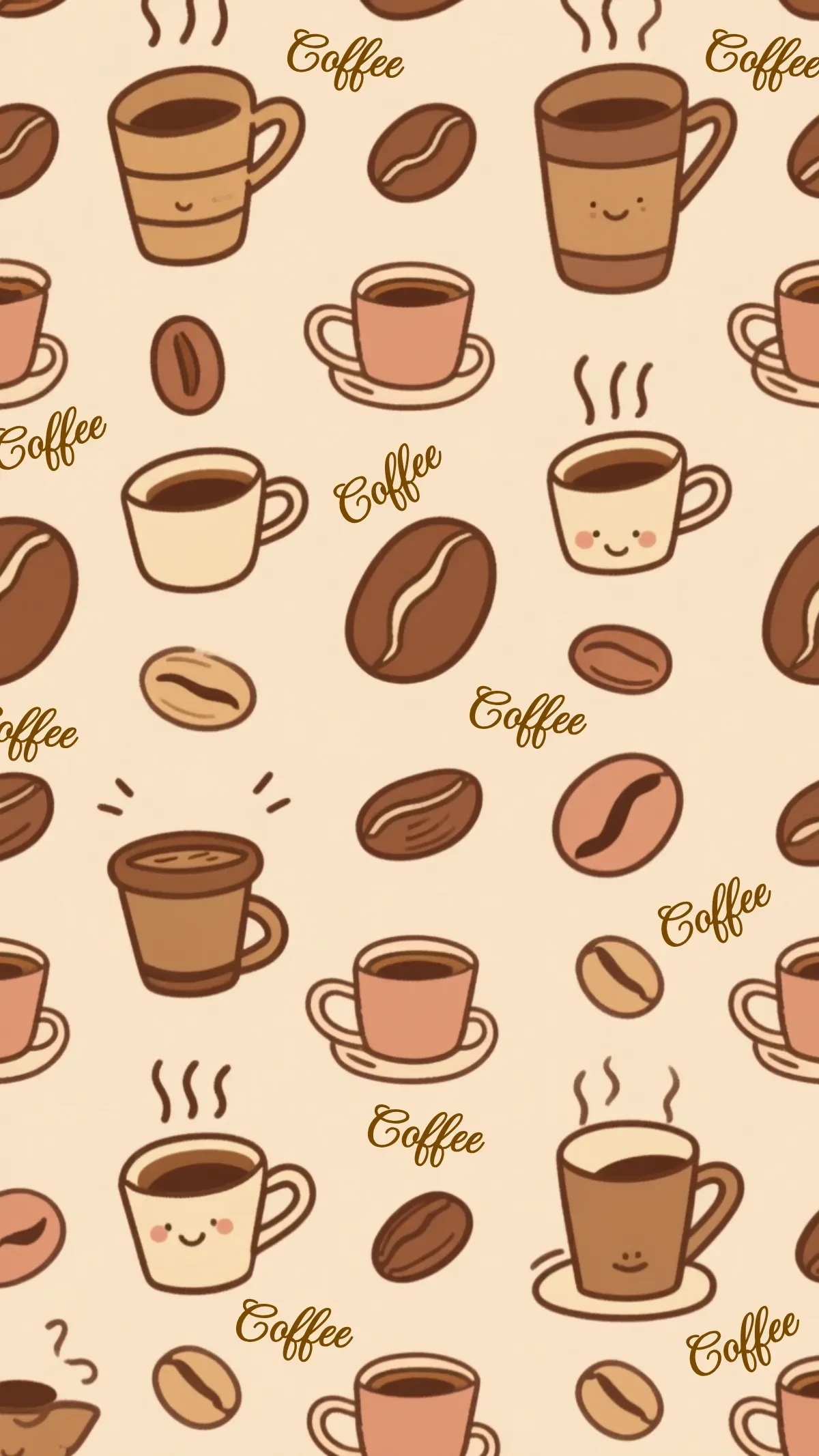 Free Coffee Pattern Mobile Background Template to Edit Online Free Coffee Pattern Mobile Background Template to Edit Online