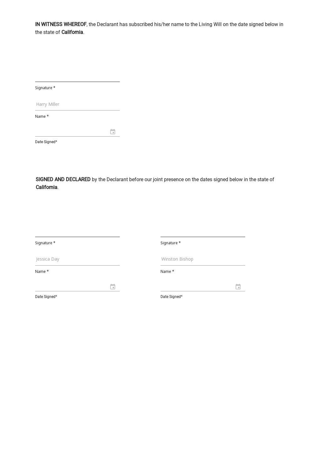 Free Printable Living Will Template Google Docs Word Template