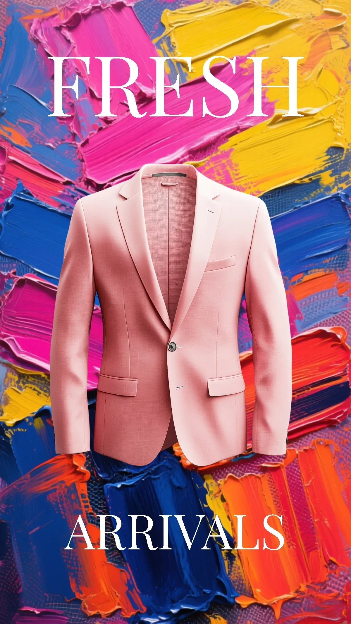 Free Bold Color Fashion Background Template to Edit Online
