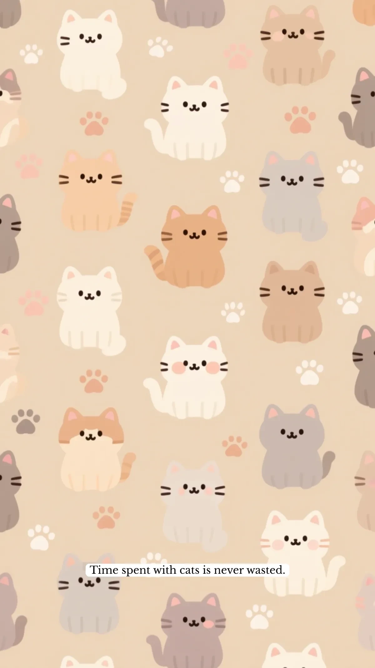 Free Cat Pattern Iphone Background Template to Edit Online