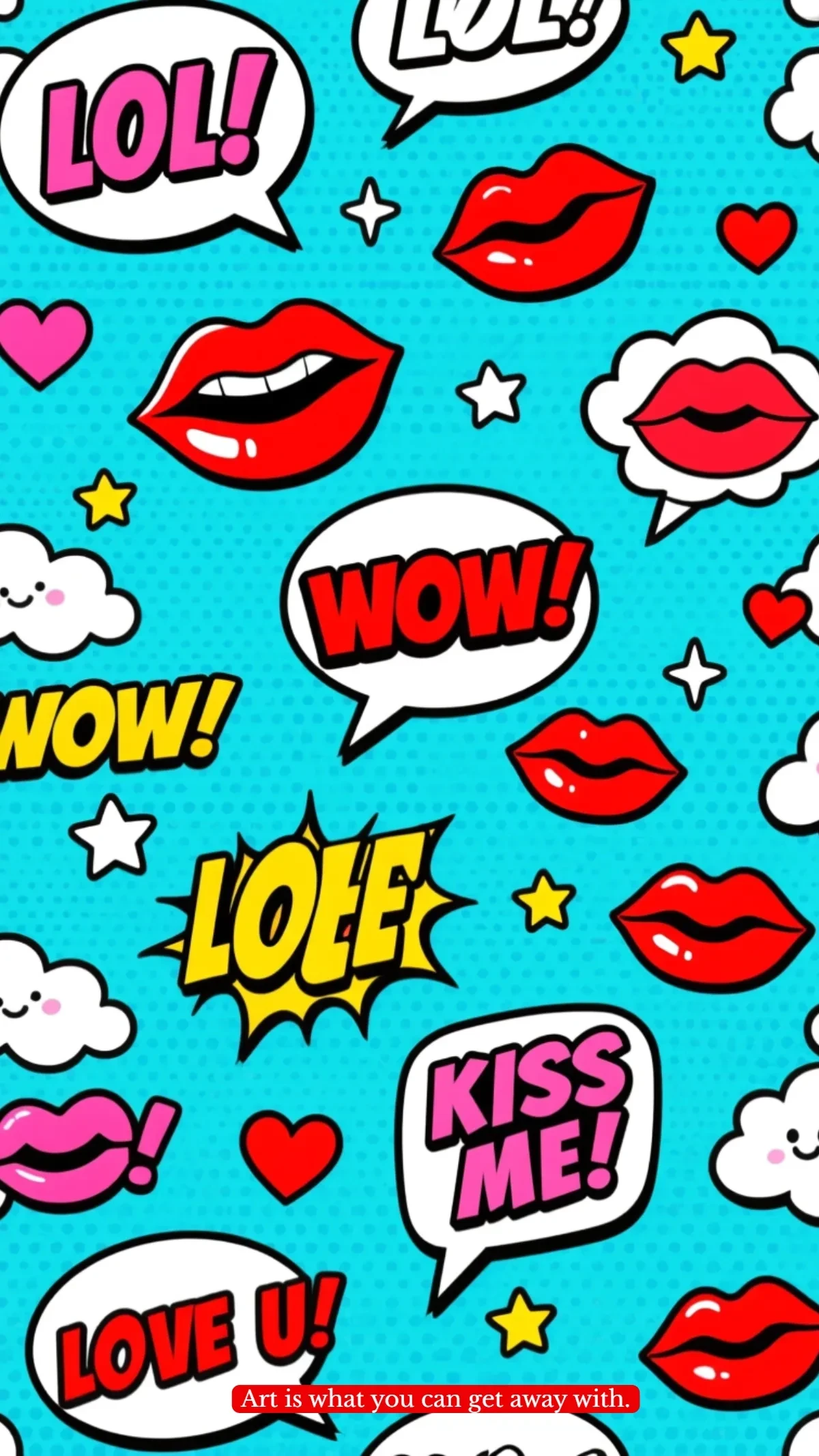 Free Retro Pop Art Iphone Background Template to Edit Online