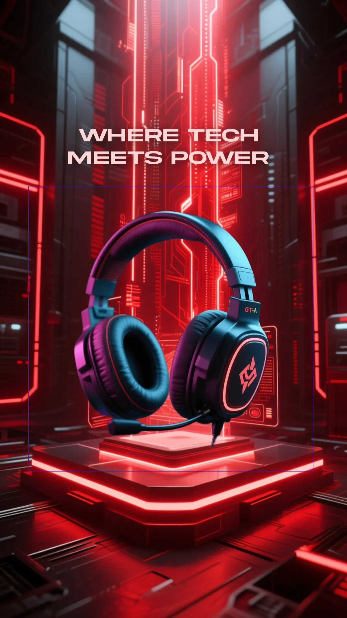 Free Red Tech Background Template to Edit Online