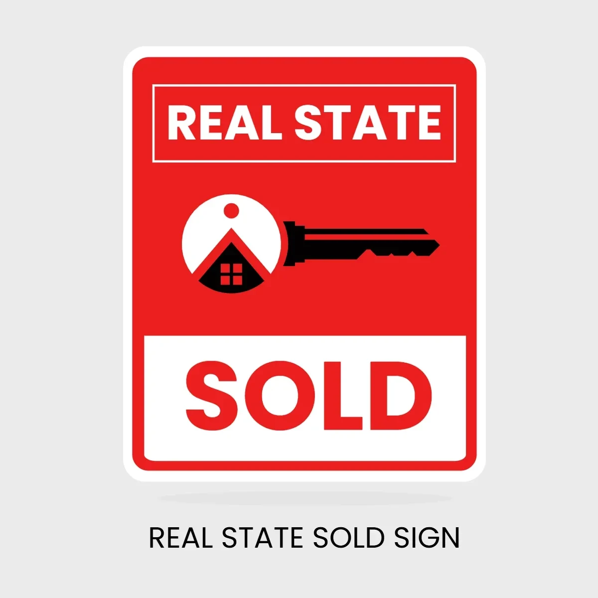 Free Real State Sold Sign Clip Art Template to Edit Online