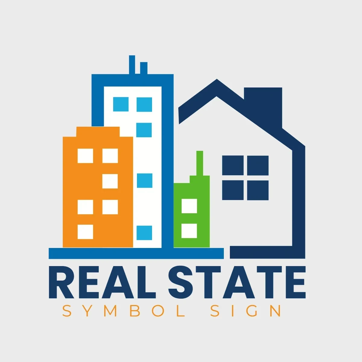 Free Real State Symbol Sign Clip Art Template to Edit Online