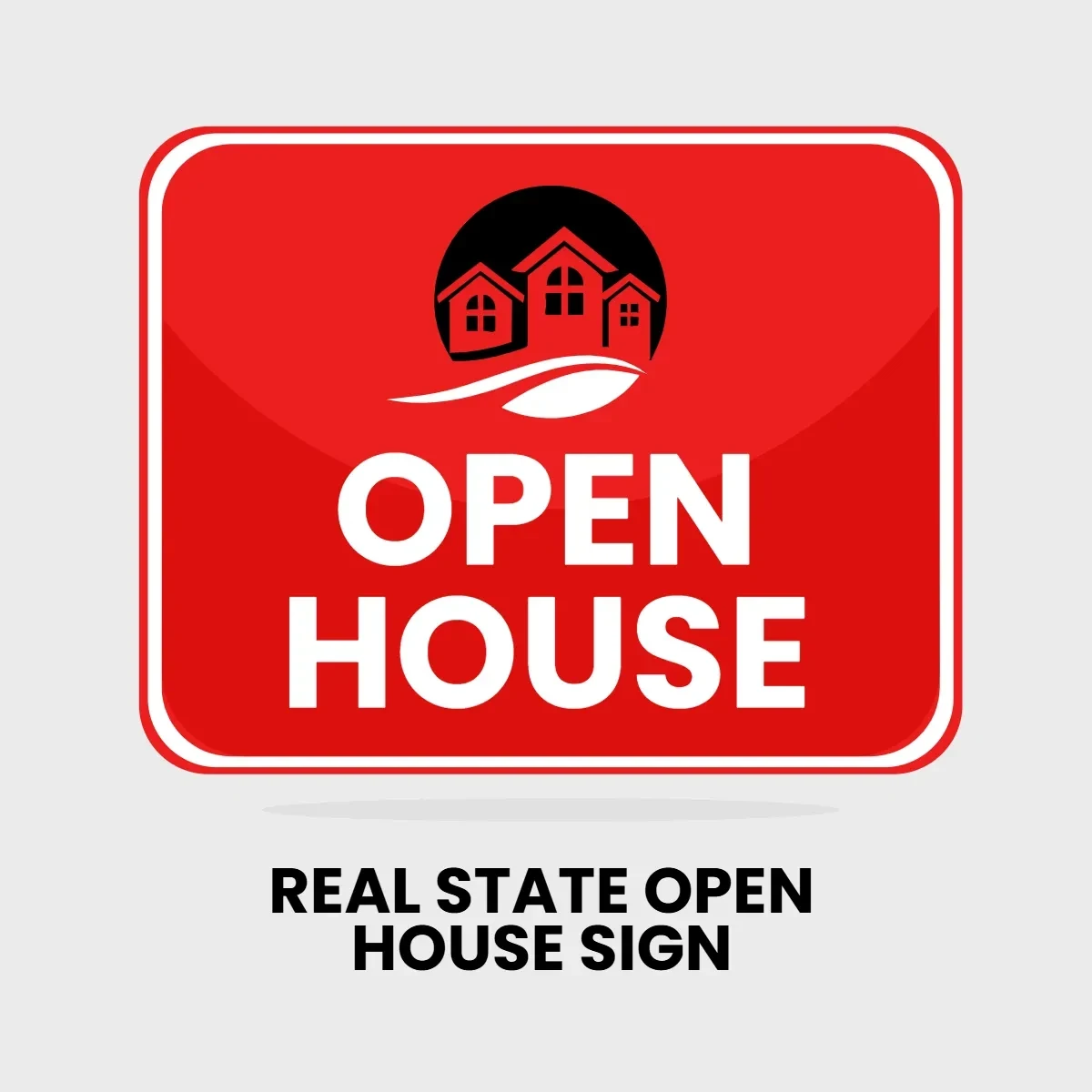 Free Real State Open House Sign Clip Art Template to Edit Online