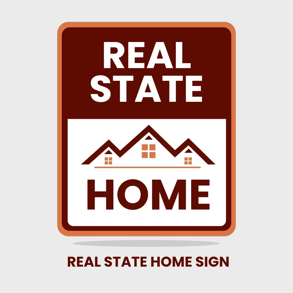 Free Real State Home Sign Clip Art Template to Edit Online