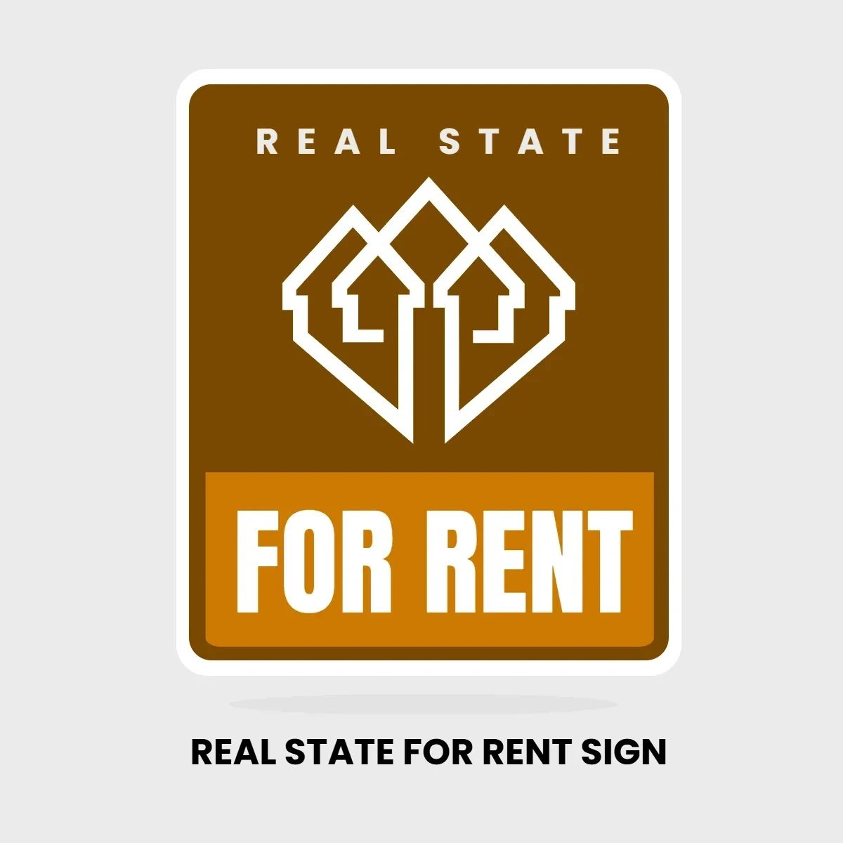 Free Real State For Rent Sign Clip Art Template to Edit Online
