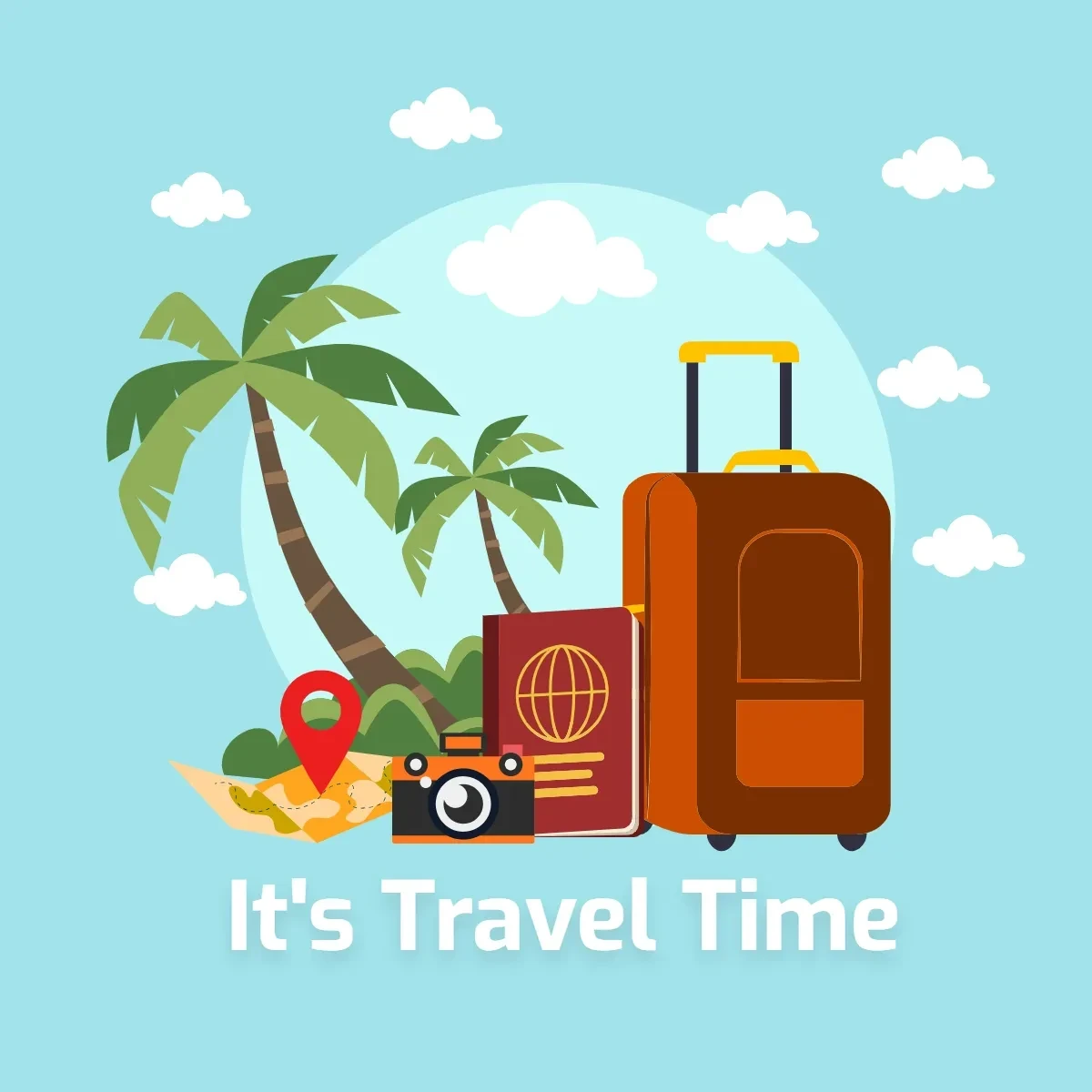 Free Travel Clip Art Template to Edit Online