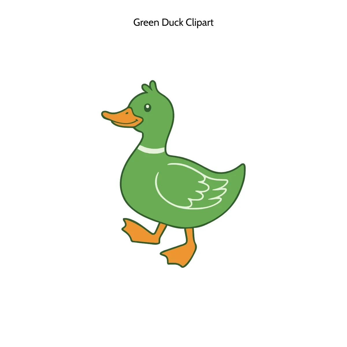 Free Green Duck Clipart Template to Edit Online