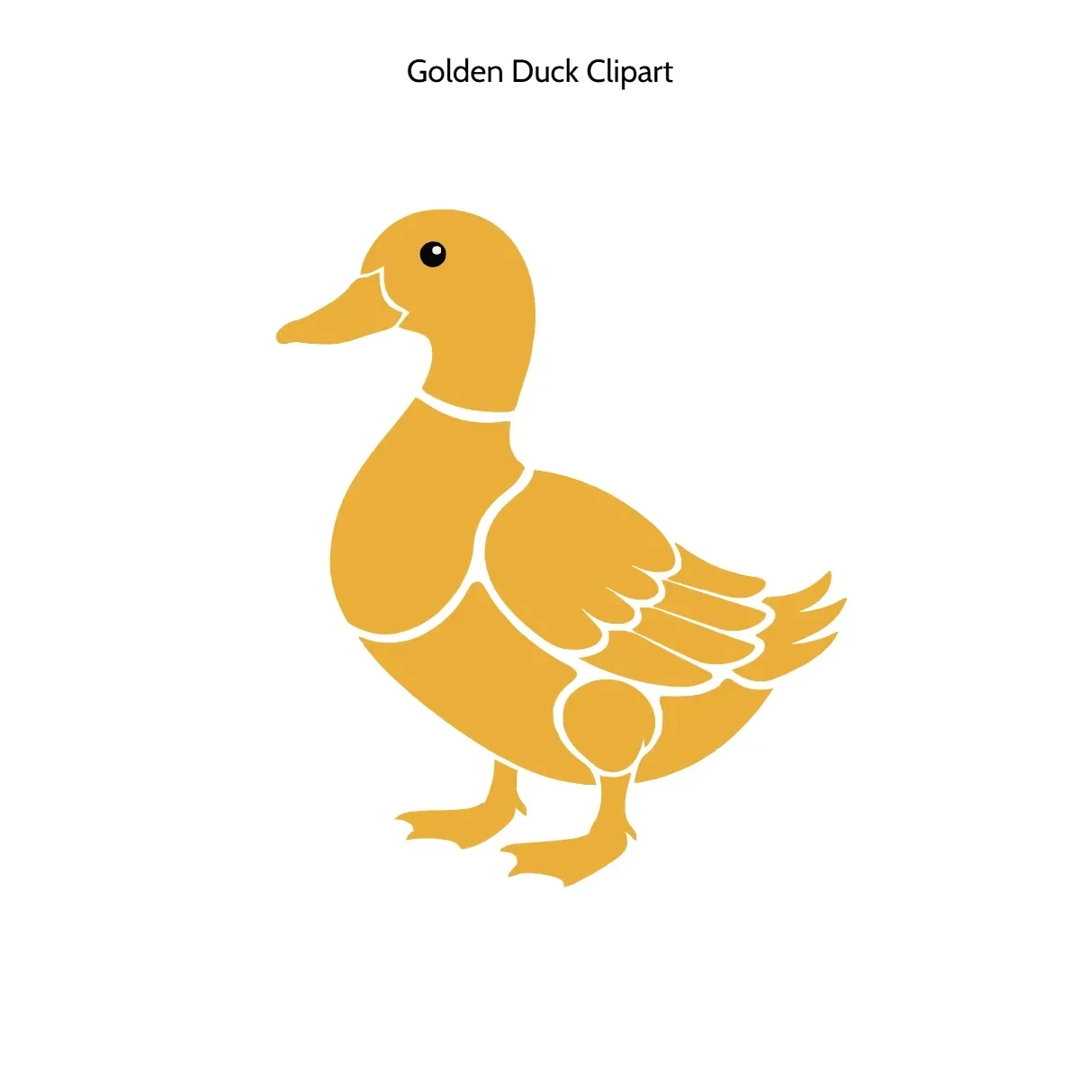 Free Golden Duck Clipart Template to Edit Online