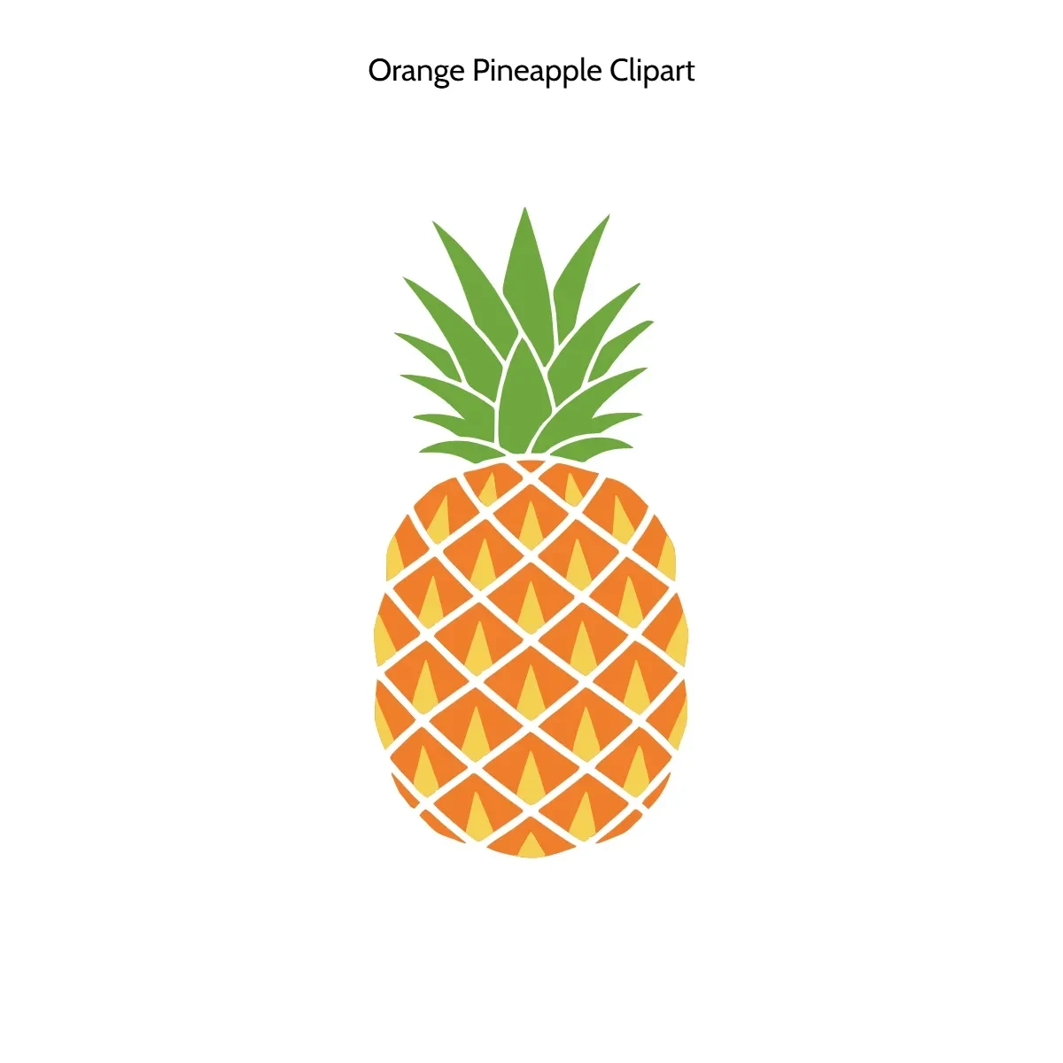 Free Orange Pineapple Clipart Template to Edit Online