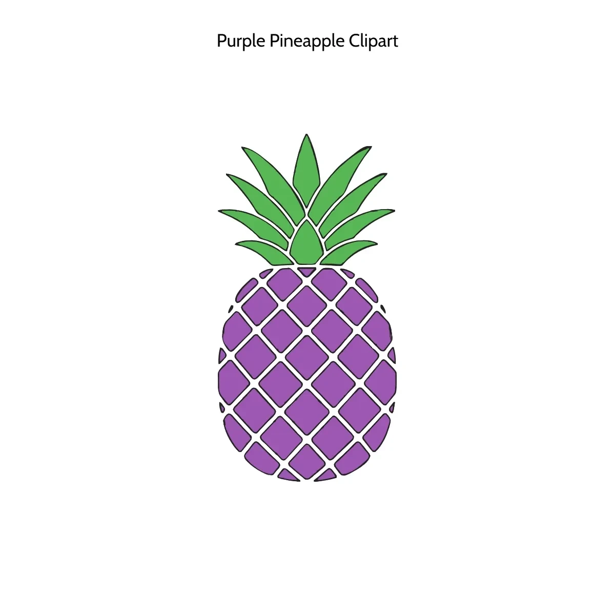 Free Purple Pineapple Clipart Template to Edit Online