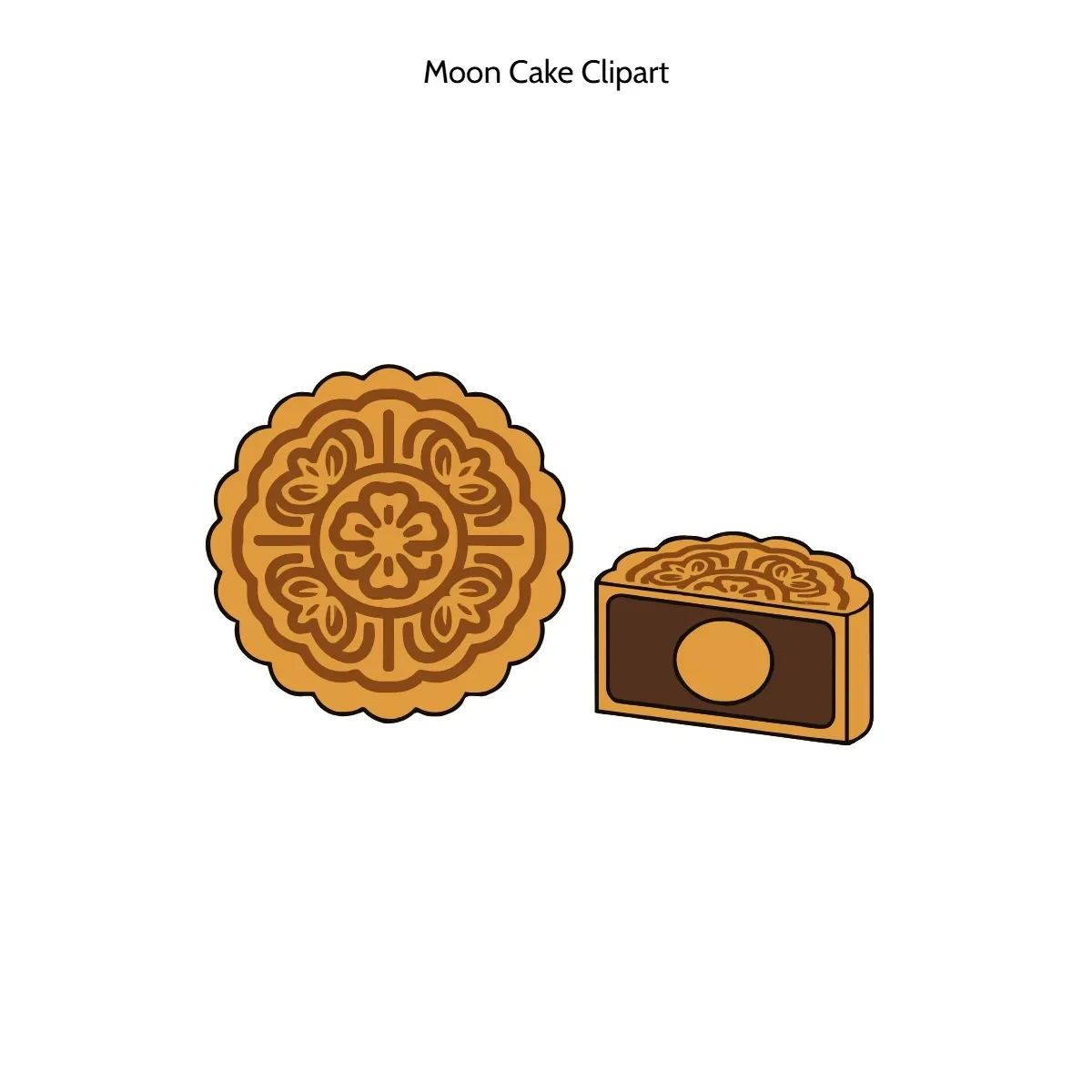 Free Moon Cake Clipart Template to Edit Online