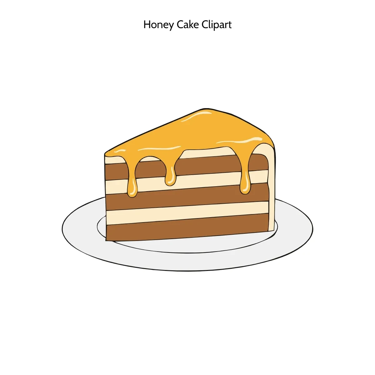 Free Honey Cake Clipart Template to Edit Online