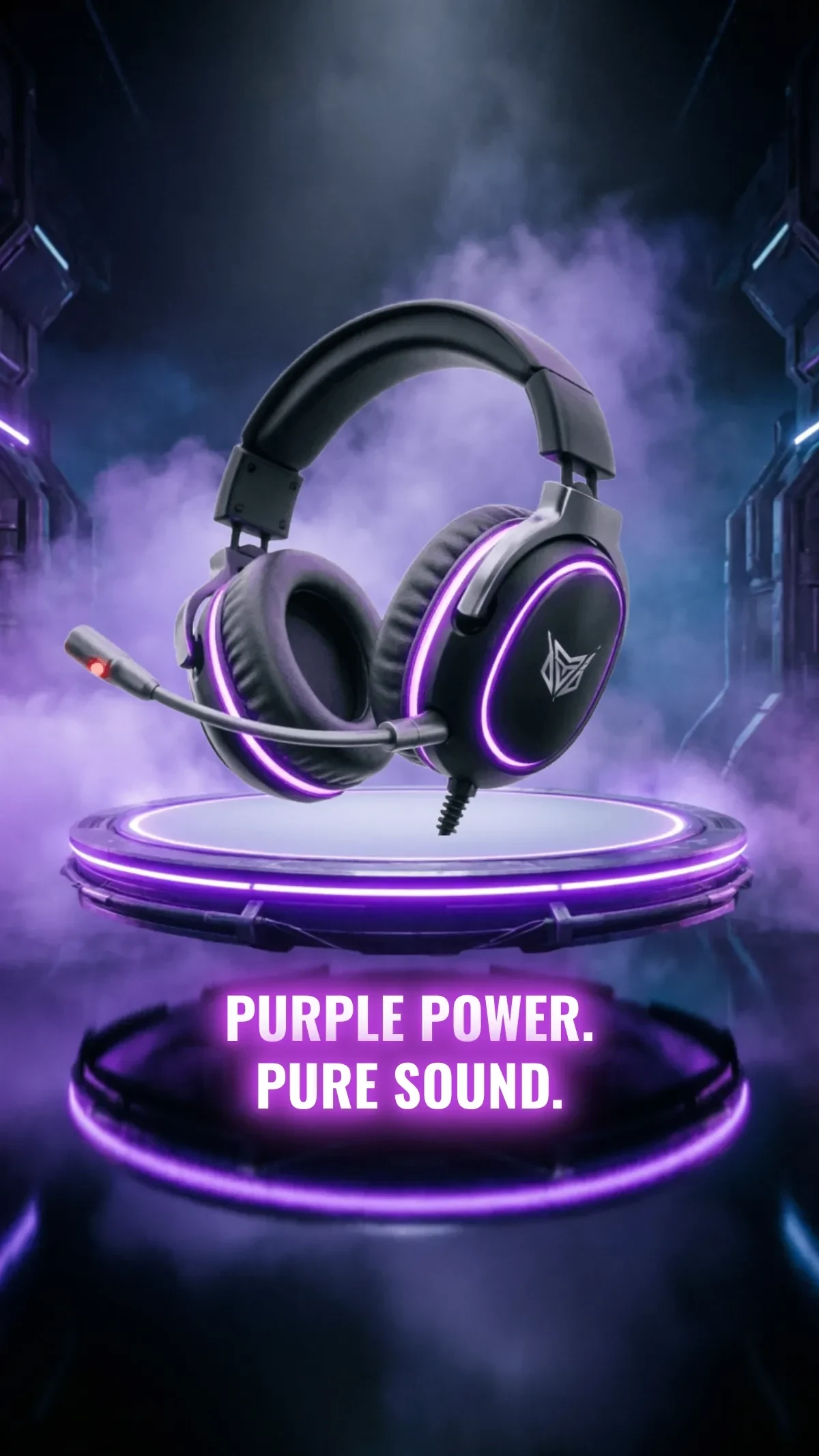 Free Purple Glow Gaming Background Template to Edit Online