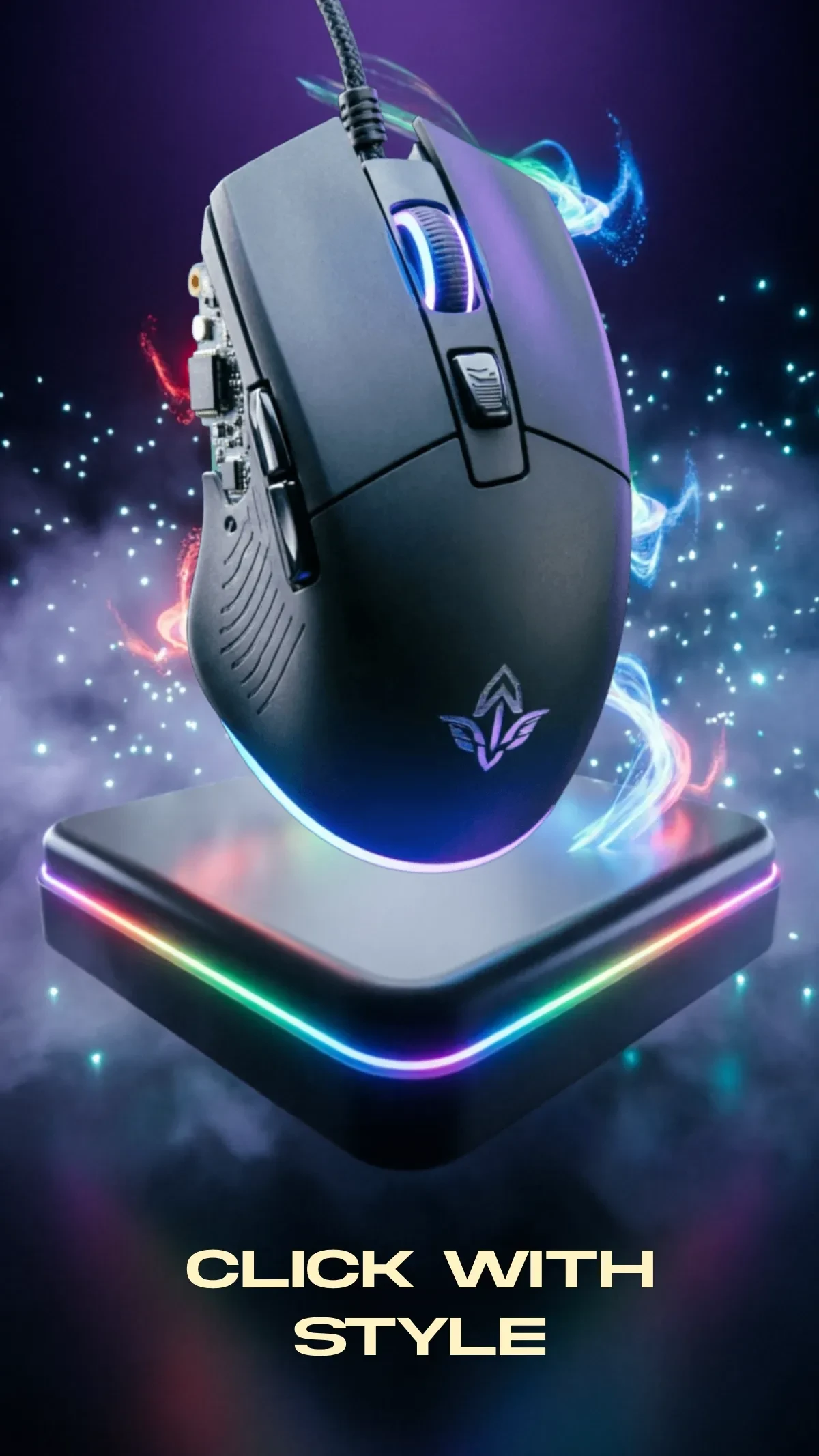 Free Gaming Mouse LED Background Template to Edit Online