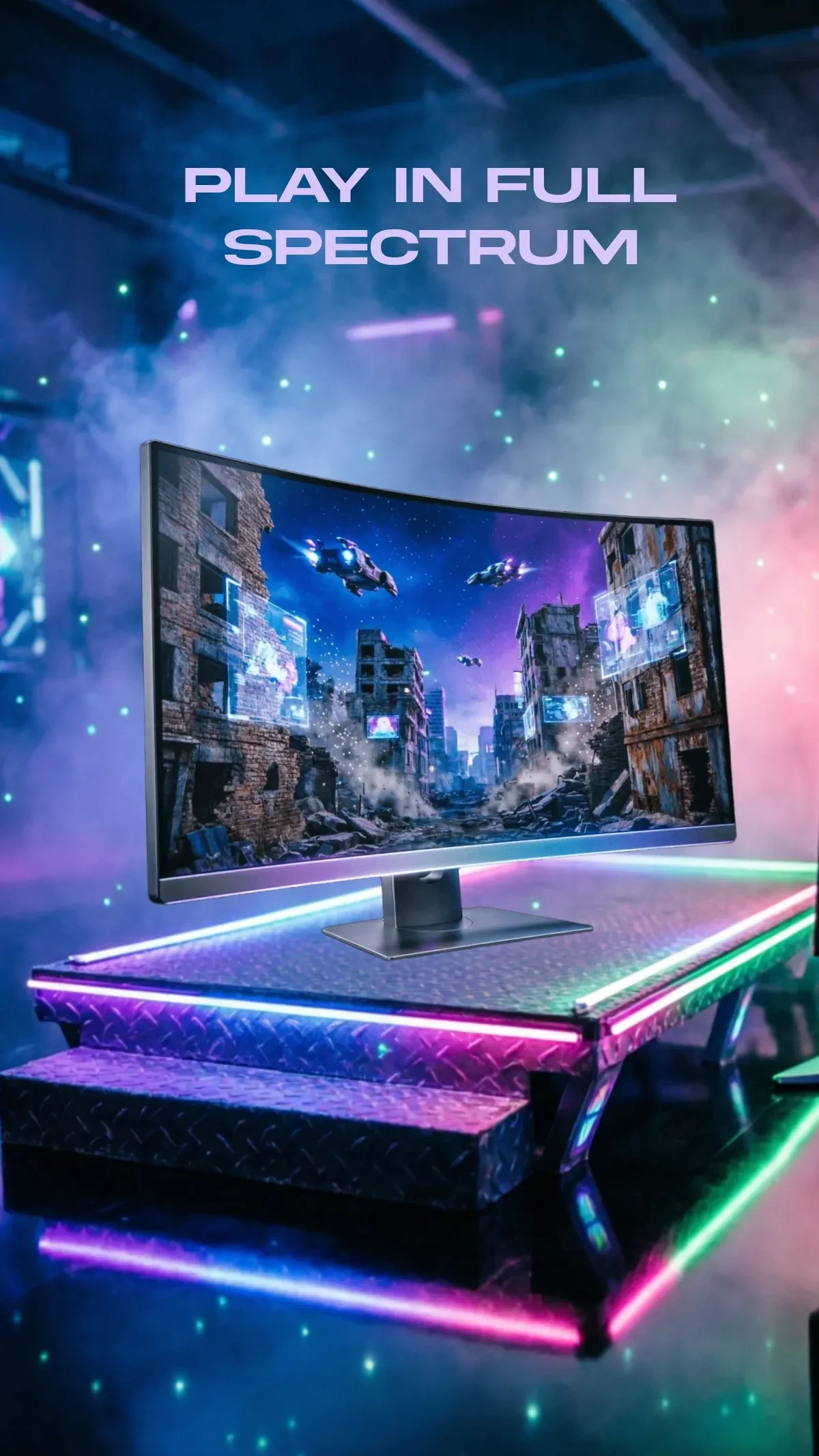 Free Ultra Wide Gaming Setup Background Template to Edit Online
