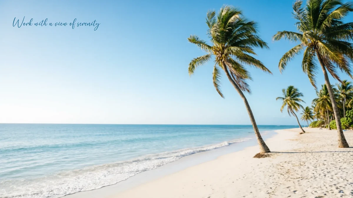 Free Beach Zoom Background Template to Edit Online