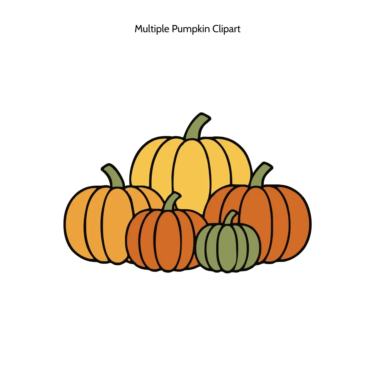 Free Multiple Pumpkin Vector Clipart (PNG, SVG) to Edit Online