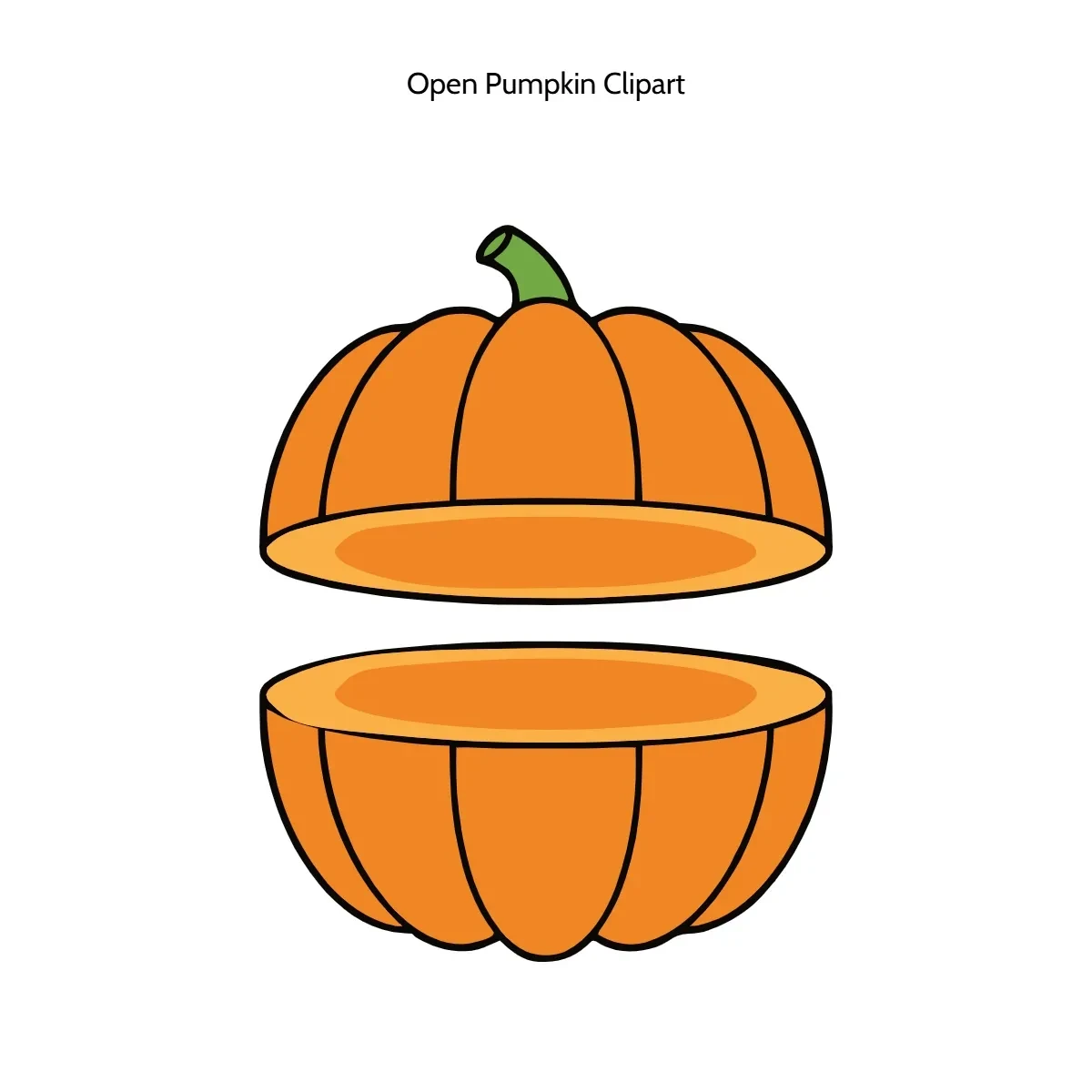 Free Open Pumpkin Clipart Template to Edit Online