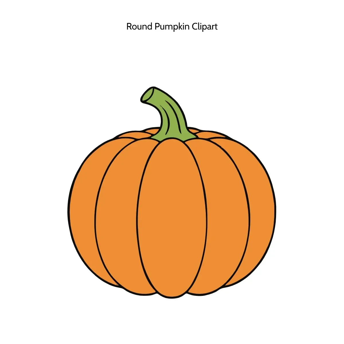 Free Round Pumpkin Vector Clipart (PNG, SVG) to Edit Online