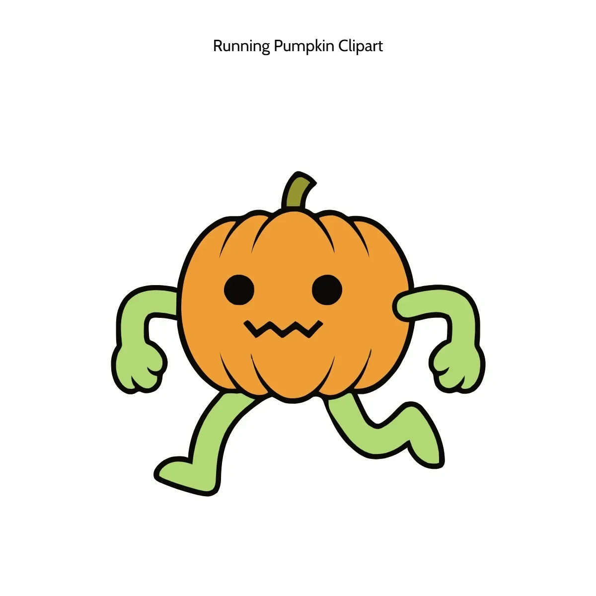 Free Running Pumpkin Clipart Template to Edit Online
