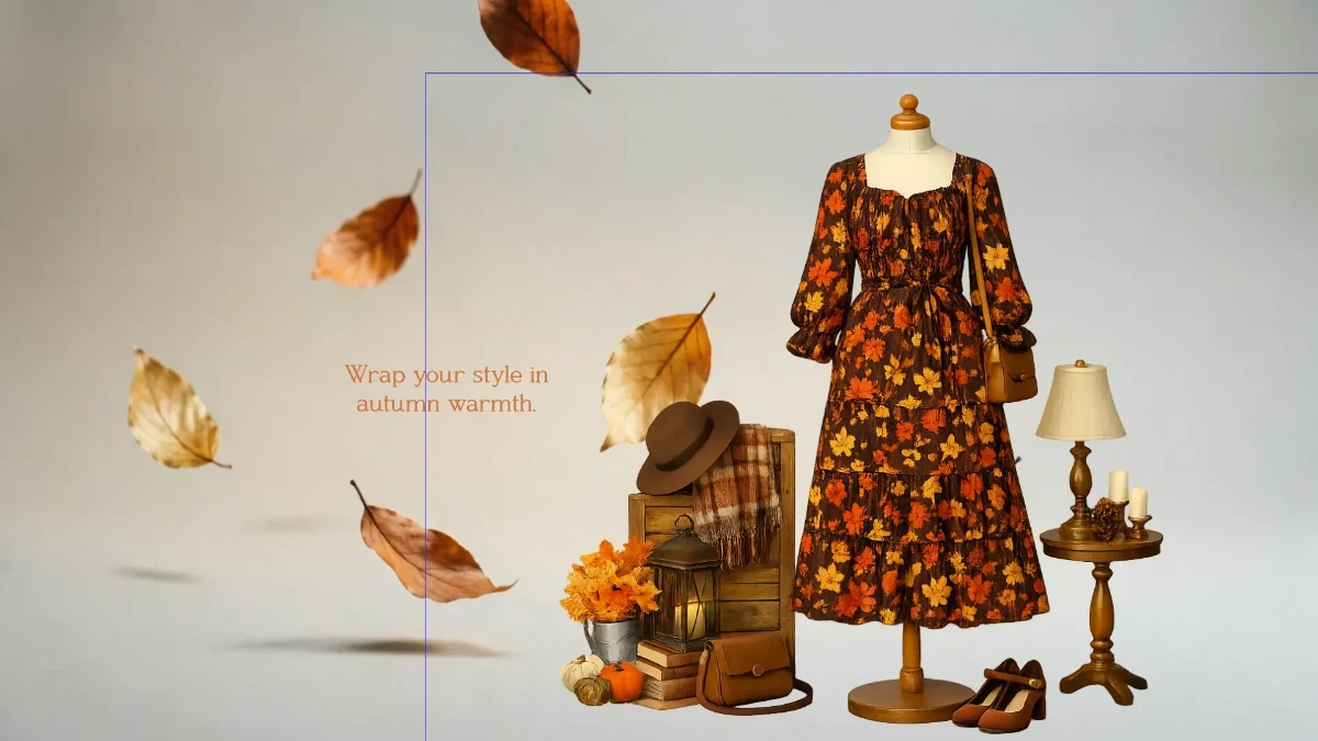 Free Autumn Leaves Fashion Background Template to Edit Online Free Autumn Leaves Fashion Background Template to Edit Online