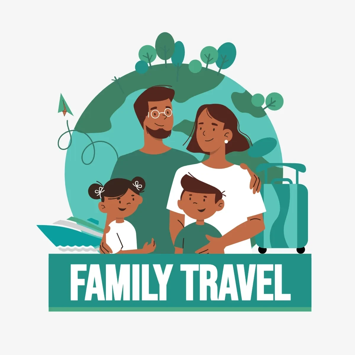 Free Family Travel Clip Art Template to Edit Online