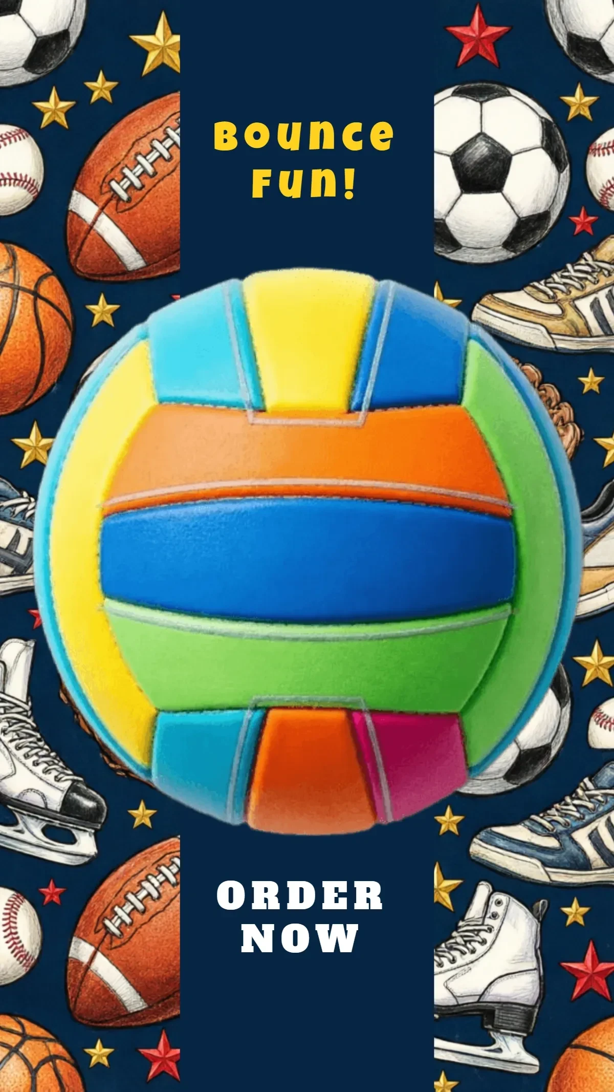 Free Cartoon Sports Background Template to Edit Online