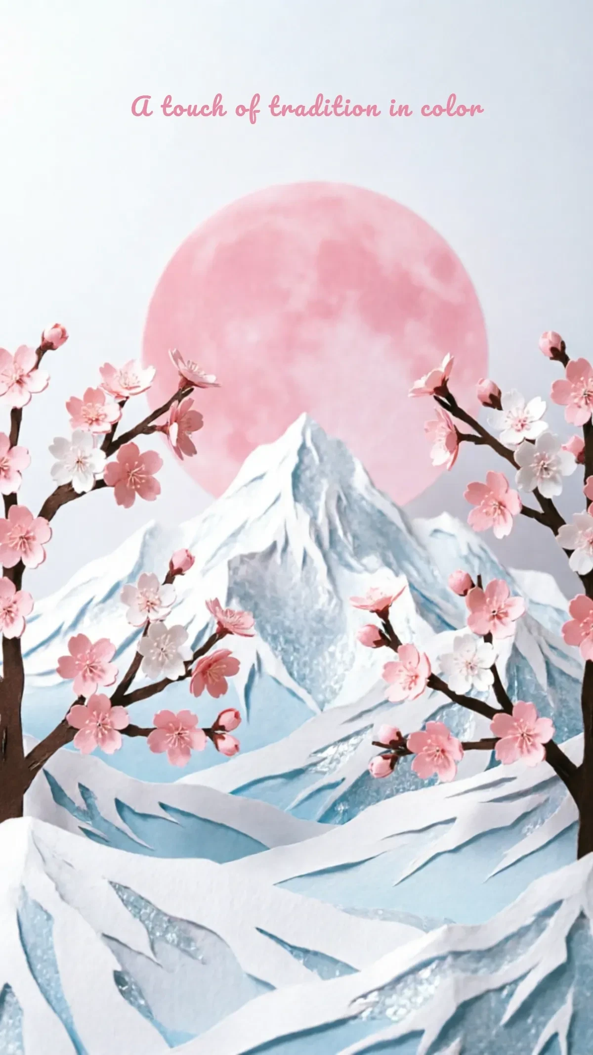 Free Colorful Japanese Paper Cut Background Template to Edit Online