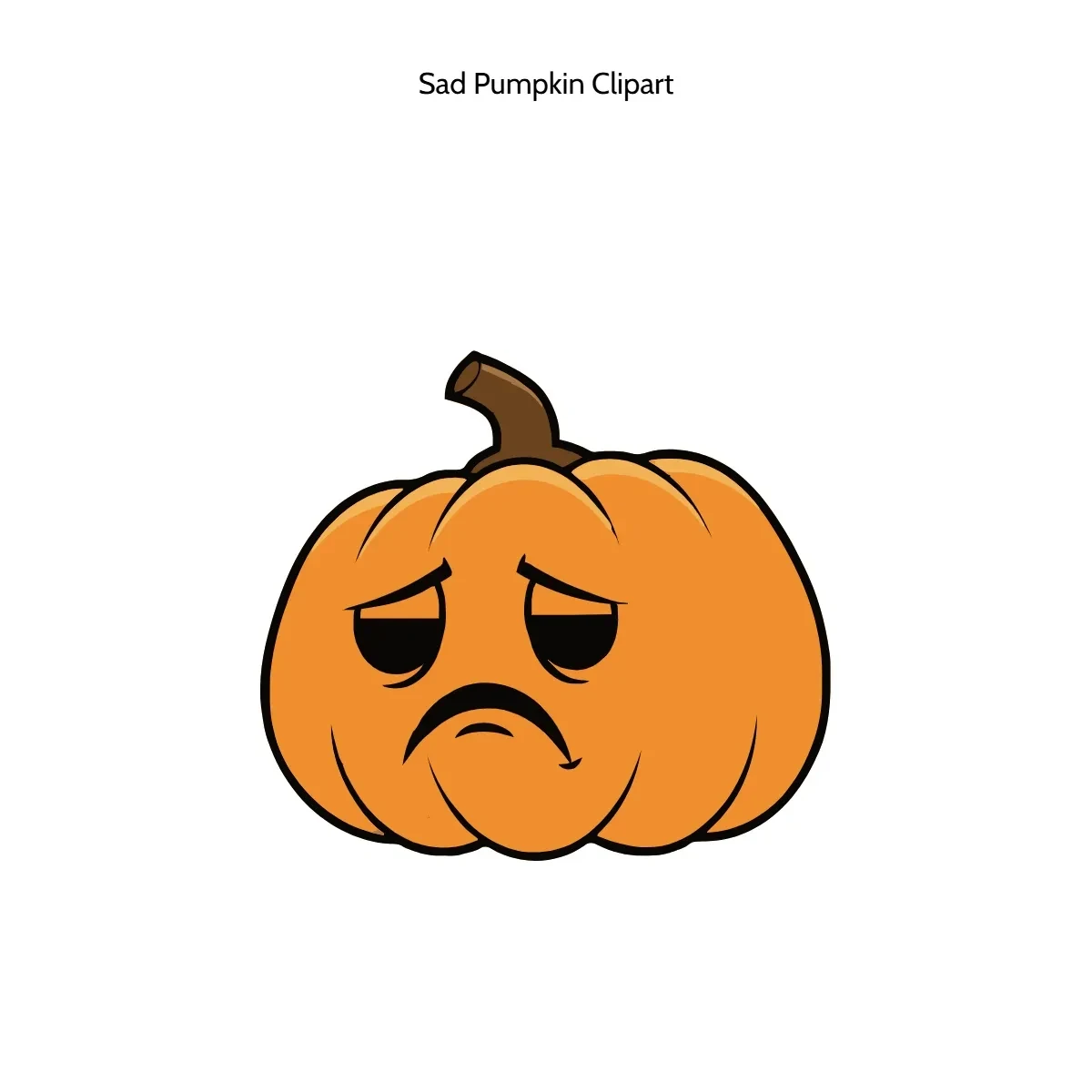 Free Sad Pumpkin Clipart Template to Edit Online