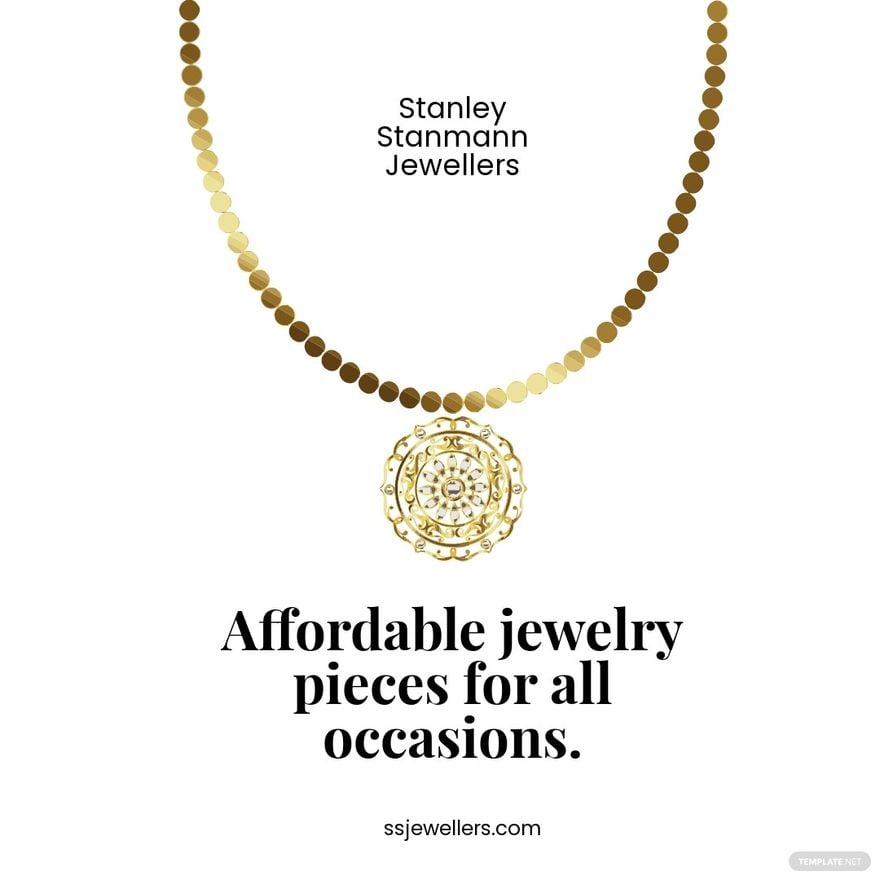 Free Jewellery Facebook Carousel Ad Template