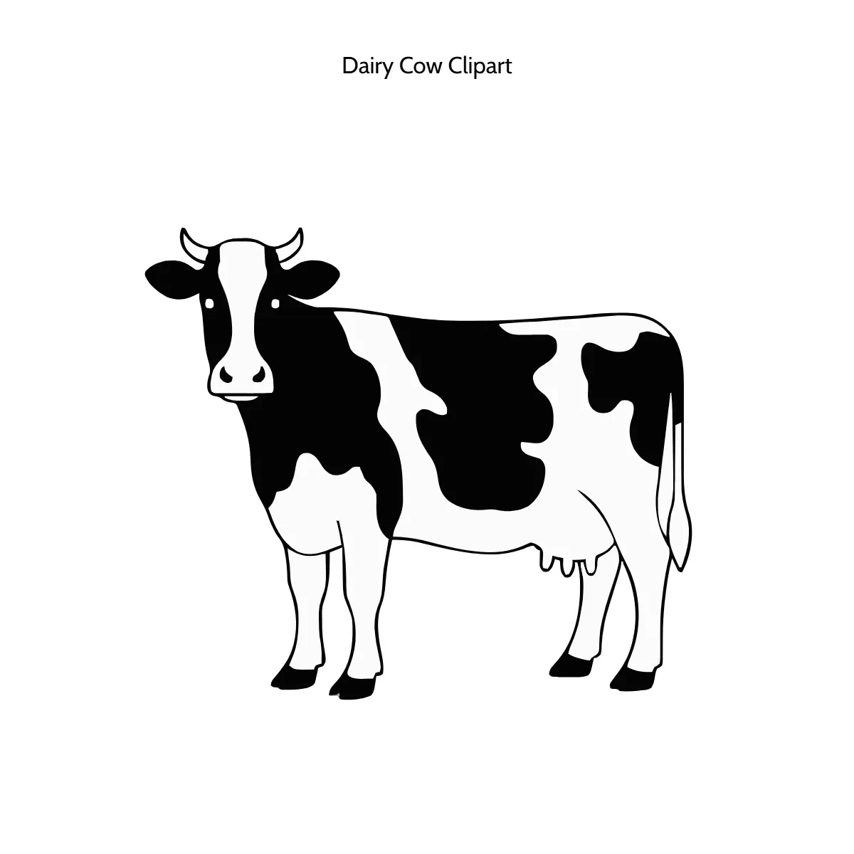 Free Dairy Cow Vector Clipart (PNG, SVG) to Edit Online