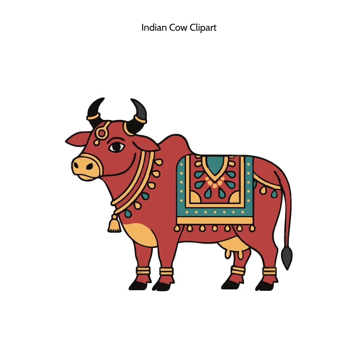 Free Indian Cow Vector Clipart (PNG, SVG) to Edit Online