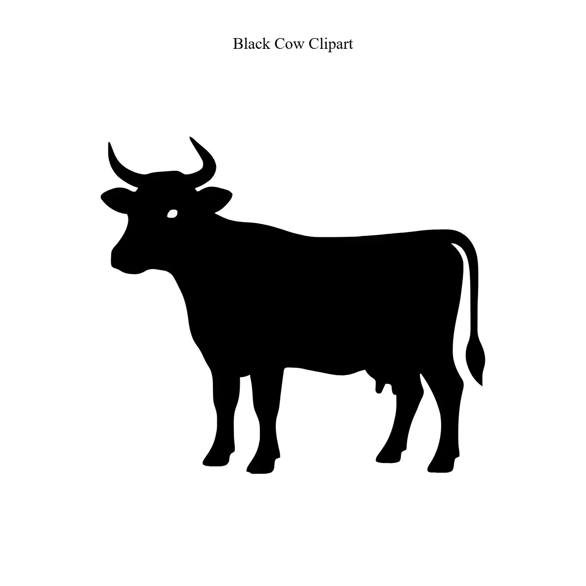 Free Black Cow Vector Clipart (PNG, SVG) to Edit Online