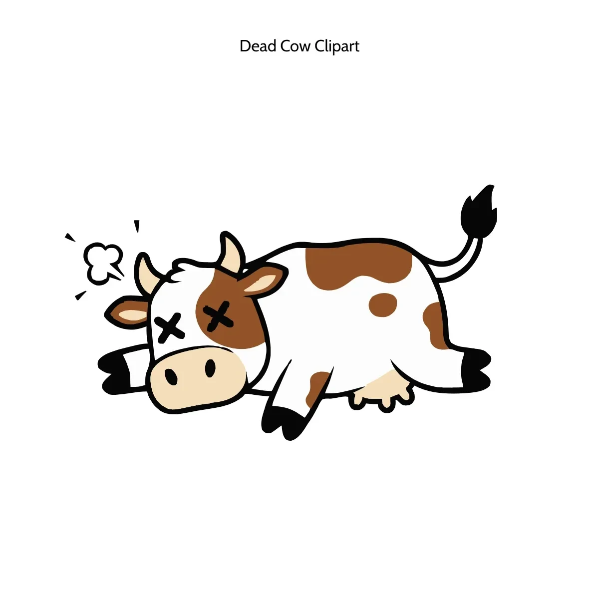 Free Dead Cow Vector Clipart (PNG, SVG) to Edit Online