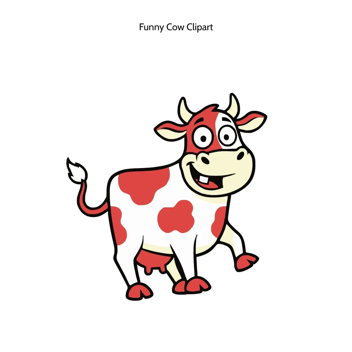 Free Funny Cow Vector Clipart (PNG, SVG) to Edit Online