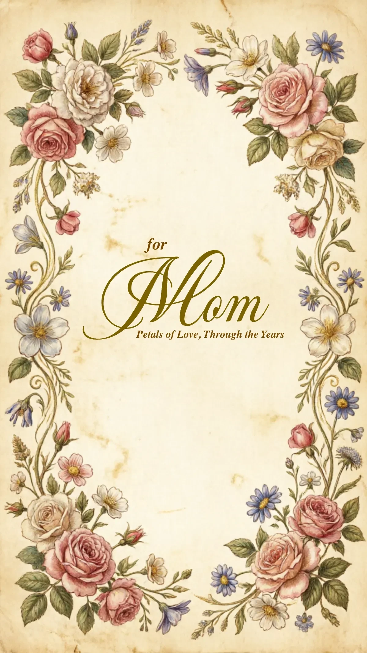 Free Vintage Floral Mother’s Day Background Template to Edit Online